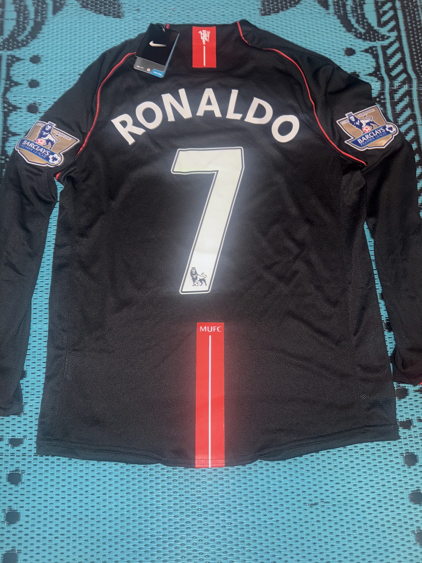 Ronaldo Manchester United 2007/08 long sleeve jersey back